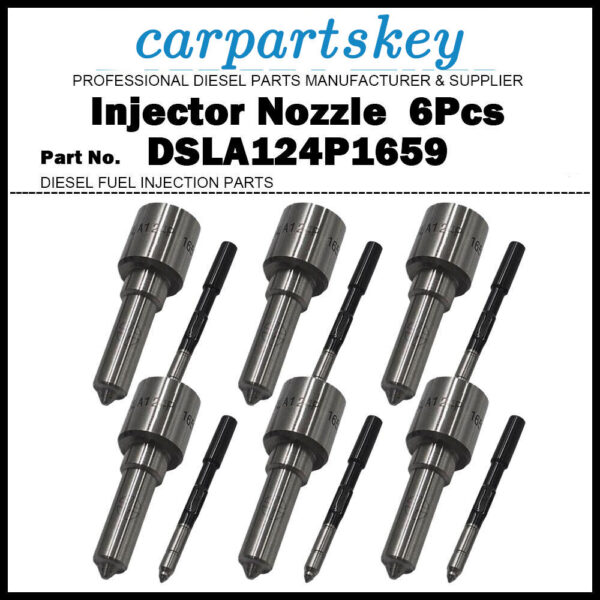 6Pcs Fuel Injector Nozzle DSLA124P1659 for 2004.5-2009 Dodge Ram 5.9L 0445120103