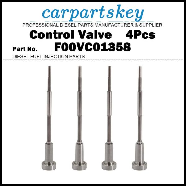 4Pcs Injector Control Valve Set F00VC01358 for 0445110434 0445110447 0445110366