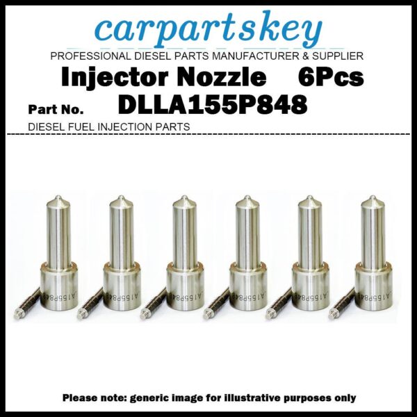 6x Common Rail Injector Nozzle DLLA155P848 for HINO J05E 095000-6353 23670-E0050
