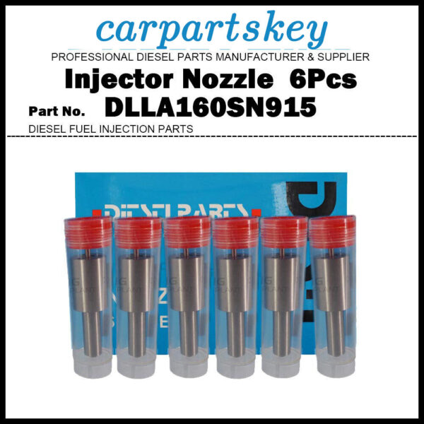 6Pcs Fuel Injector Nozzle 105015-9150 DLLA160SN915 for MITSUBISHI 6D15T2 6D15T3