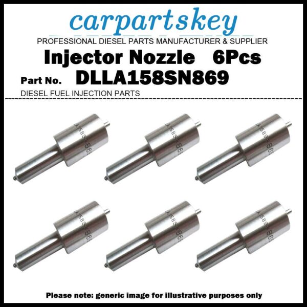 6Pcs Injector Nozzle DLLA158SN869 for ISUZU 6BG1T 6BD1T Hitachi EX200-2 EX200-3