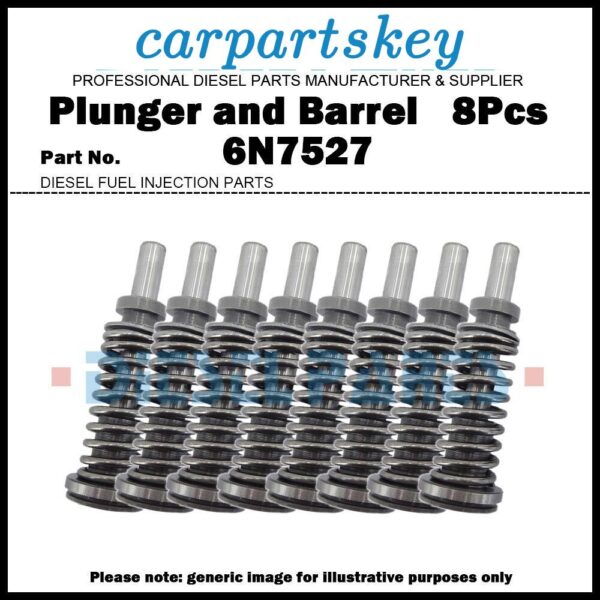8Pcs Injection Pump Plunger Assembly 6N7527 for Caterpillar CAT 3208 3304 3306