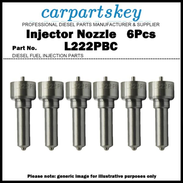 6x Fuel Injector Nozzle L222PBC for Volvo B12 FH12 FM12 NH12 D12D 12.1L 20440388