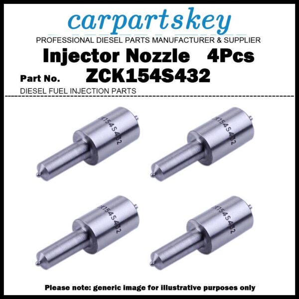 4x Diesel Fuel Injector Nozzle Tips ZCK154S432 for Dongfeng Foton Yuejin Tractor