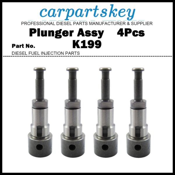 4Pcs Plunger and Barrel Assy K199 140153-9020 for Kubota V1902 V2203 V2403 D1462