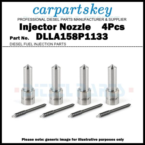 4Pcs Fuel Injector Nozzle DLLA158P1133 for Toyota Corolla 2.0 D-4D 23670-27020