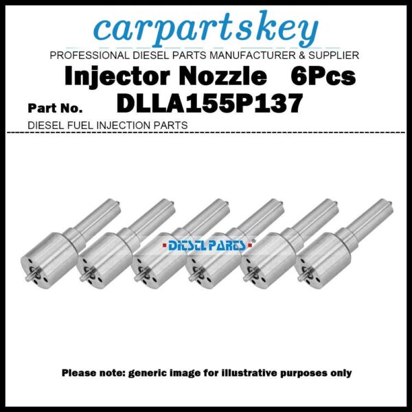 6Pcs Injector Nozzle Tips DLLA155P137 for HOWO Sinotruck Dongfeng DF20 6CTAA 8.3