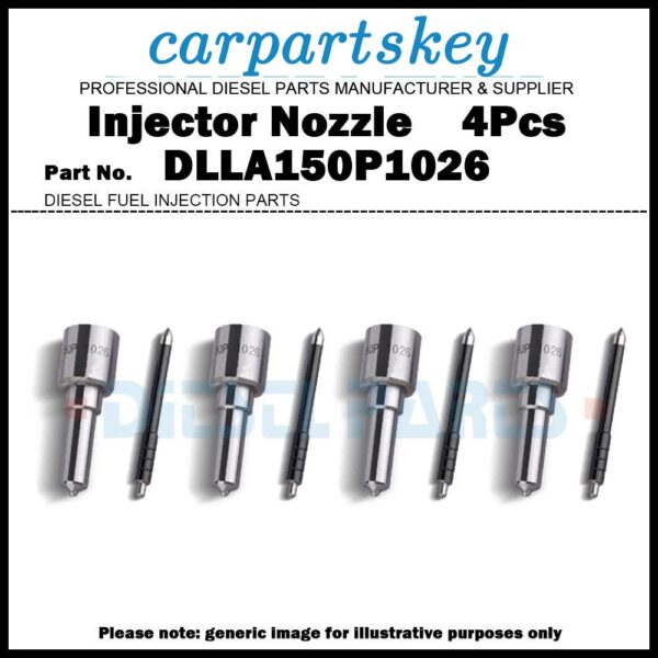4x Injector Nozzle DLLA150P1026 for TOYOTA Hilux 2.5d 23670-30310 23670-39285