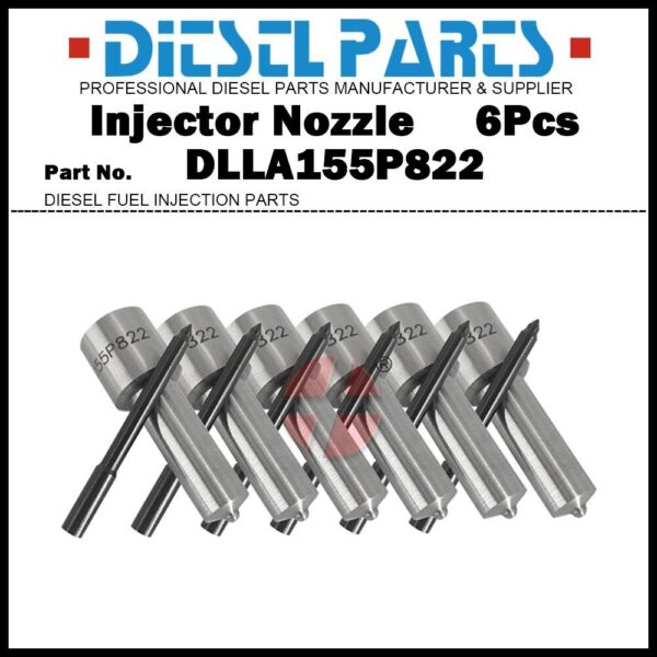 6Pcs Injector Nozzle DLLA155P822 for Renault 420 Premium Route 11.1d 0445120004