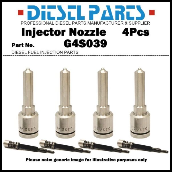 4Pcs Fuel Injector Nozzle G4S039 for Hyundai Mighty D4CC 33800-4C940 295700-0820