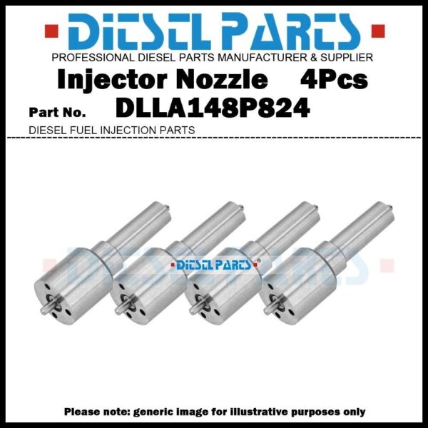 4x Injector Nozzle DLLA148P824 for NISSAN X-TRAIL 2.2d 16600-BN820 16600-BN802