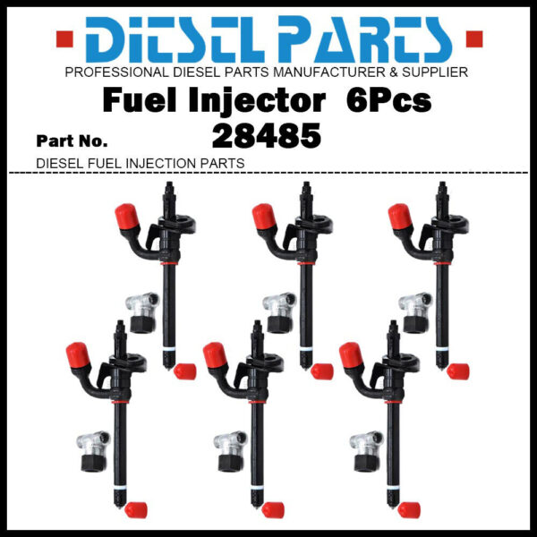 6Pcs Fuel Injector Pencil Nozzle 28485 RE36939 RE38087 for John Deere 5400 6400