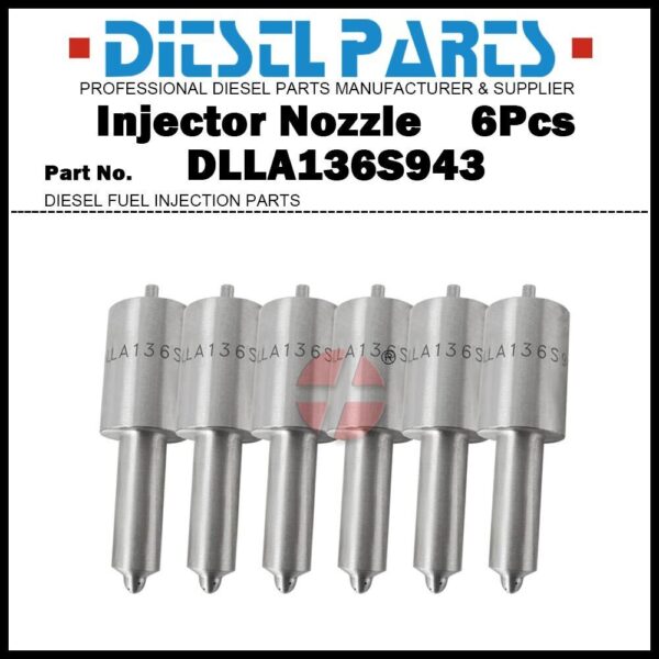 6Pcs Fuel Injector Nozzle DLLA136S943 for MAN D2840 D2866 0432231778 51101017274