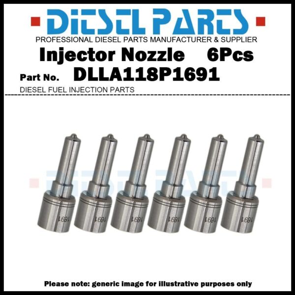 6Pcs Injector Nozzle DLLA118P1691 for FORD Cargo 2632 2932 0445120094 0445120120