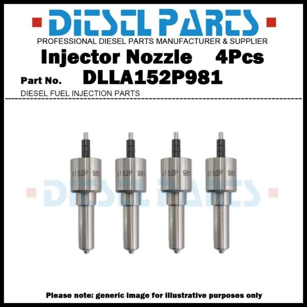4Pcs Fuel Injector Nozzle DLLA152P981 for ISUZU D-MAX 2.5TD 4JK1-TC 8-98011605-4