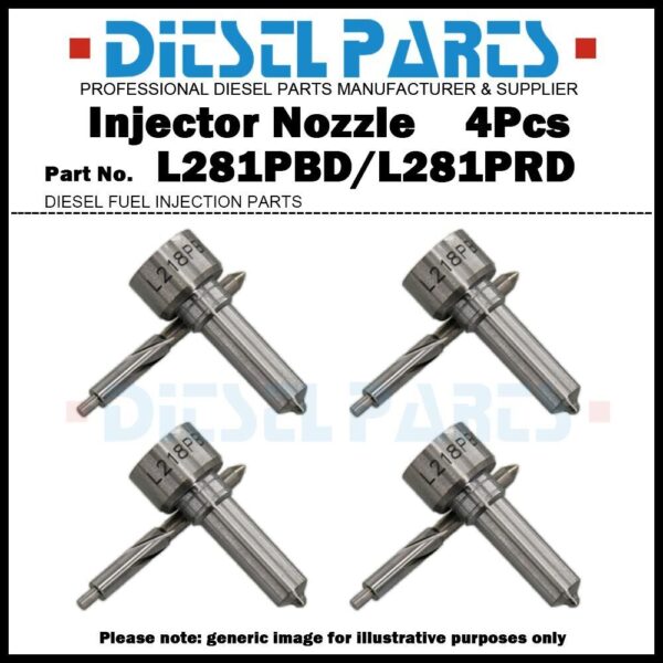 4x Fuel Injector Nozzle L281PBD L281PRD for KIA Bongo 2.9 EJBR05501D 33800-4X450