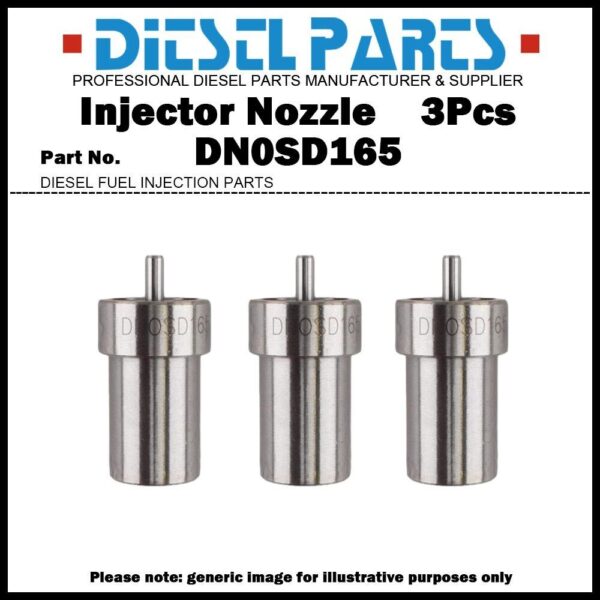 3x Fuel Injector Nozzle DN0SD165 for Deutz FL812 FL912W FL913W D3005 D4005 D5005