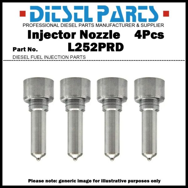 4Pcs Fuel Injector Nozzle L252PRD for JCB 444 4.4D EJBR05001D R05001D 320/06623